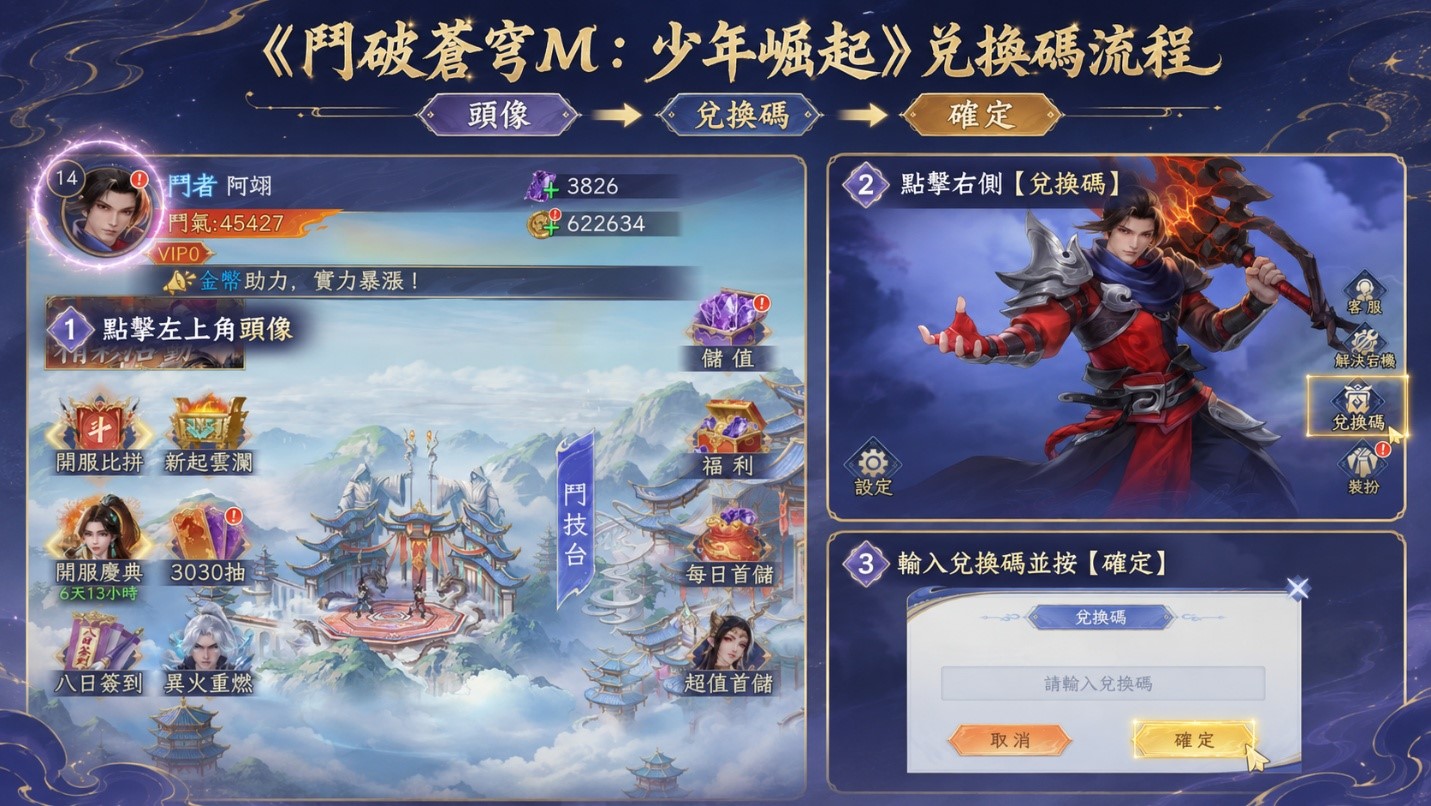鬥破蒼穹M:少年崛起禮包碼
